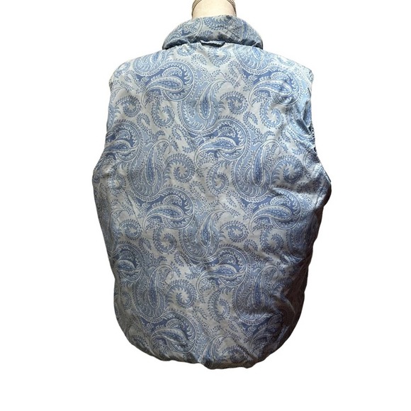 Lands End-soft blue reversible Puffer vest, sizeXL(18-20), gently used condition - Picture 3 of 6